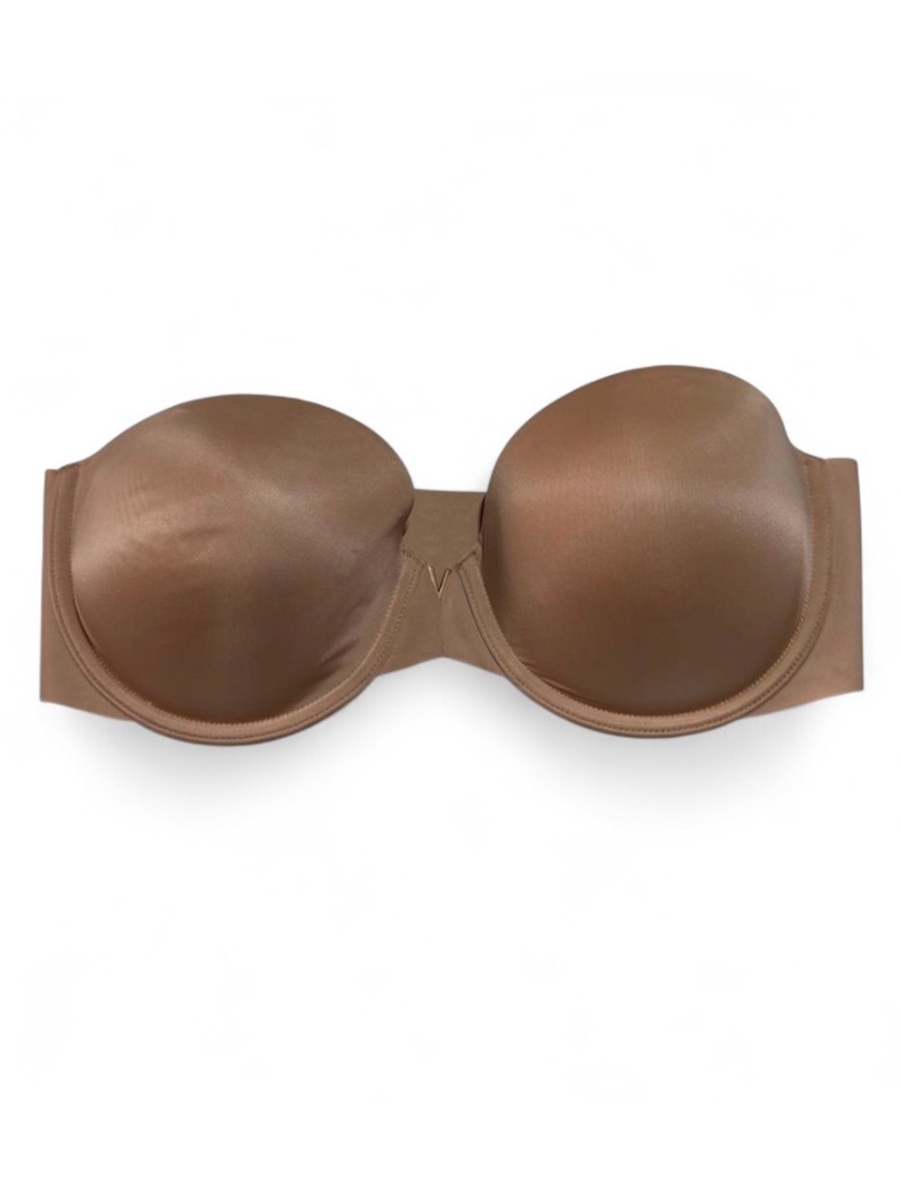 NWT Victorias Secret 36D Strapless Bra Nude Beige Seamless Grip Band Convertible